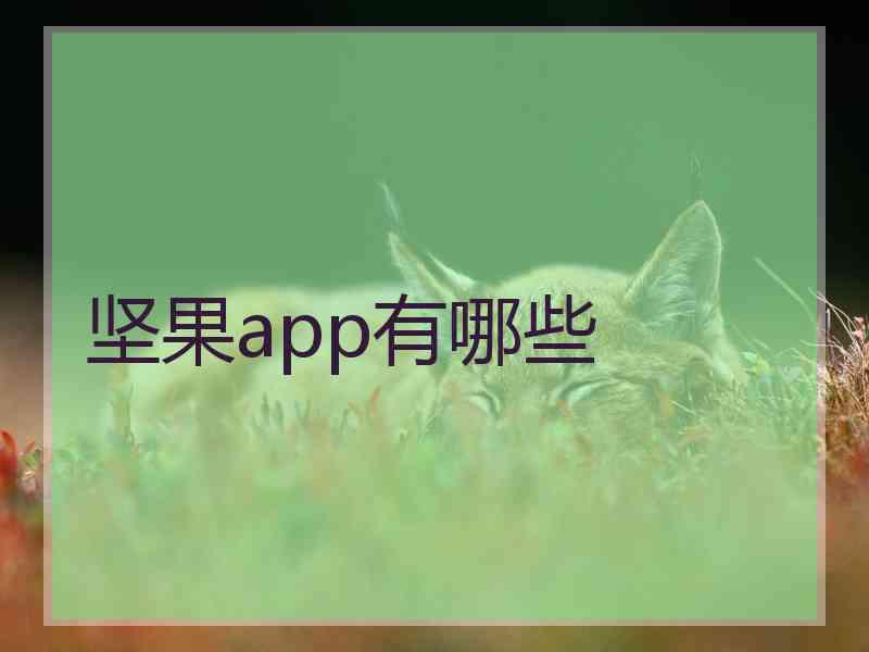 坚果app有哪些 坚果app有哪些