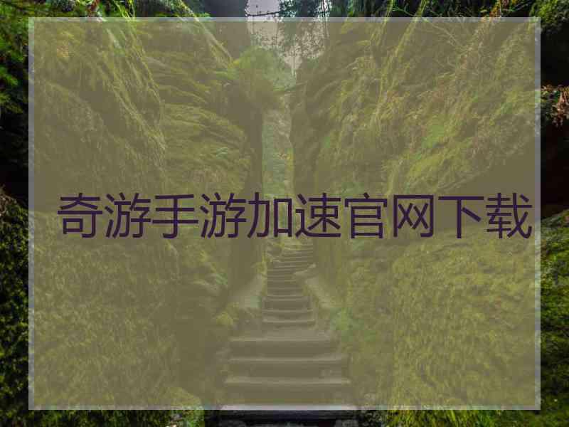 奇游手游加速官网下载